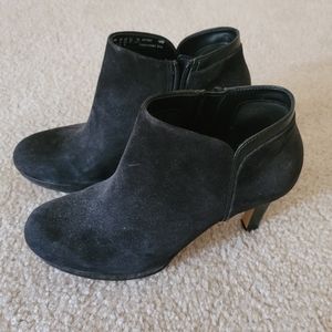 Clarks suede ankle booties